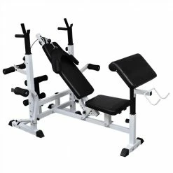 Weight Bench with Weight Rack, Barbell and Dumbbell Set 120 kg -Sports Shop Weight Bench with Weight Rack Barbell and Dumbbell Set 120 kg 508768 2