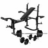 Weight Bench with Weight Rack, Barbell and Dumbbell Set 60.5kg 2 Weight Bench with Weight Rack, Barbell and Dumbbell Set 60.5kg -Sports Shop Weight Bench with Weight Rack Barbell and Dumbbell Set 60 5kg 489071 0