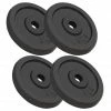 Weight Plates 4 pcs 20 kg Cast Iron -Sports Shop Weight Plates 4 pcs 20 kg Cast Iron 432549 0