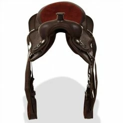 Western Saddle, Headstall&Breast Collar Real Leather 12" Brown -Sports Shop Western Saddle Headstall Breast Collar Real Leather 12 Brown 487358 5