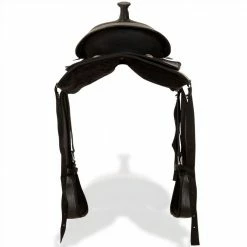 Western Saddle, Headstall&Breast Collar Real Leather 15" Black -Sports Shop Western Saddle Headstall Breast Collar Real Leather 15 Black 489519 5