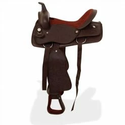 Western Saddle, Headstall&Breast Collar Real Leather 15" Brown -Sports Shop Western Saddle Headstall Breast Collar Real Leather 15 Brown 488567 3
