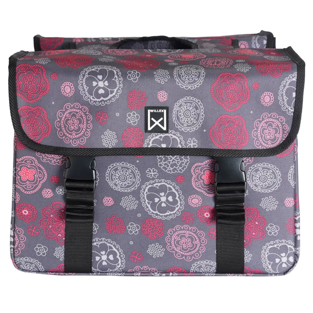 Willex Bicycle Double Pannier Cosmos 33L Grey and Red 5 Willex Bicycle Double Pannier Cosmos 33L Grey and Red - Image 3