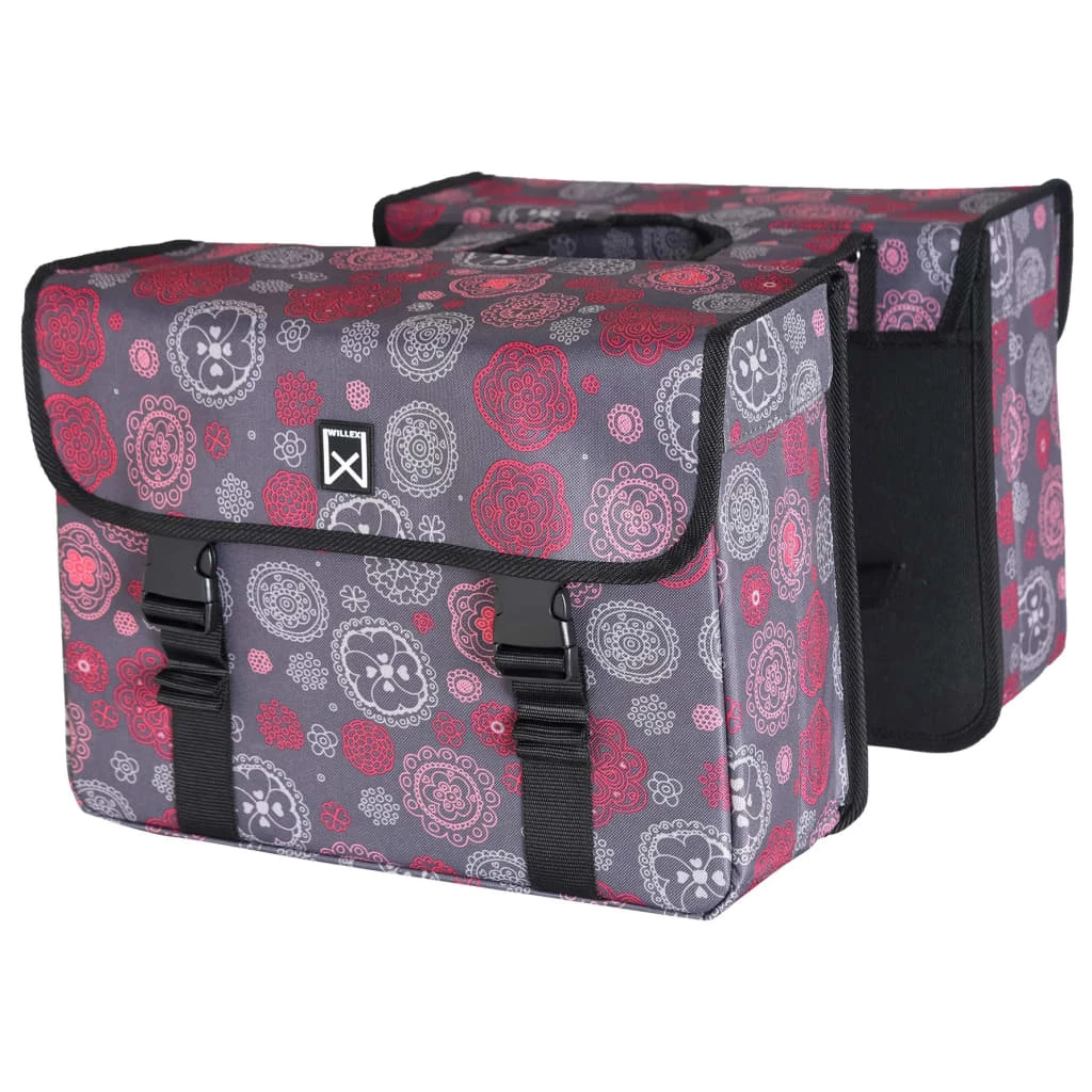 Willex Bicycle Double Pannier Cosmos 33L Grey and Red 7 Willex Bicycle Double Pannier Cosmos 33L Grey and Red - Image 5