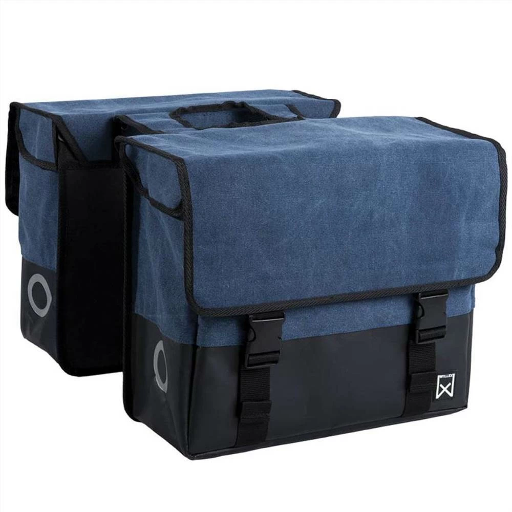 Willex Newspaper Bag Canvas 40 L Blue and Matt Black 4 Willex Newspaper Bag Canvas 40 L Blue and Matt Black - Image 2