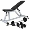 Workout Bench with Barbell and Dumbbell Set 30.5 kg -Sports Shop Workout Bench with Barbell and Dumbbell Set 30 5 kg 485993 0