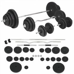 Workout Bench with Weight Rack, Barbell and Dumbbell Set 120 kg -Sports Shop Workout Bench with Weight Rack Barbell and Dumbbell Set 120 kg 498939 5