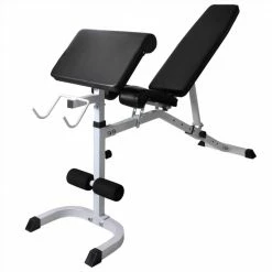 Workout Bench with Weight Rack, Barbell and Dumbbell Set 60.5kg -Sports Shop Workout Bench with Weight Rack Barbell and Dumbbell Set 60 5kg 488211 4