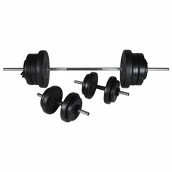 Workout Bench with Weight Rack, Barbell and Dumbbell Set 60.5kg -Sports Shop Workout Bench with Weight Rack Barbell and Dumbbell Set 60 5kg 488385 5