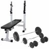 Workout Bench with Weight Rack, Barbell and Dumbbell Set 90 kg -Sports Shop Workout Bench with Weight Rack Barbell and Dumbbell Set 90 kg 495322 0