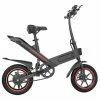 Y1 Electric Bike 350W Motor 36V 10.4Ah Battery 14'' Tire 25km/h Max Speed 30-40km Range - Black