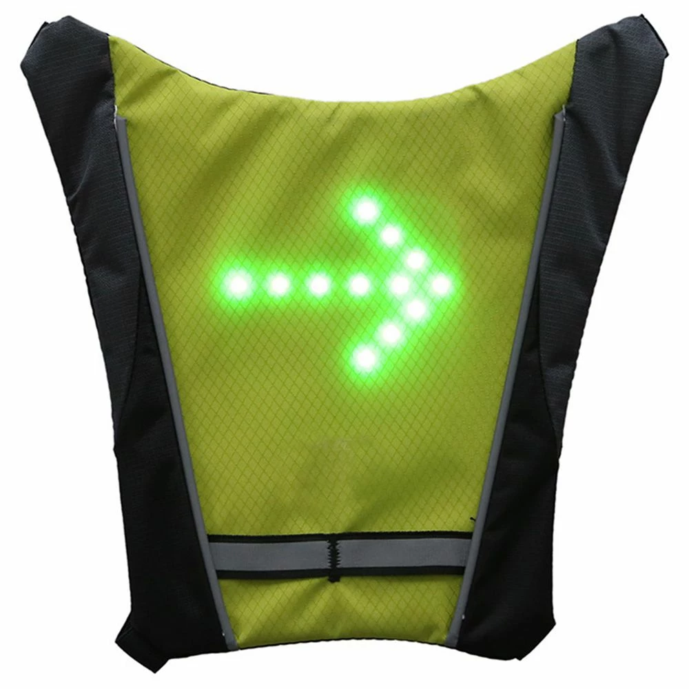 YKBA- B0011 Cycling LED Signals Warning Vest Remote Control USB Charging for running bicycle - Green 7 YKBA- B0011 Cycling LED Signals Warning Vest Remote Control USB Charging for running bicycle - Green - Image 6