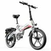 ZHENGBU 20" K6S Electric Bike 500W Motor Shimano 7-Speed 48V 10Ah Battery Commuter Folding Electric Bike - White