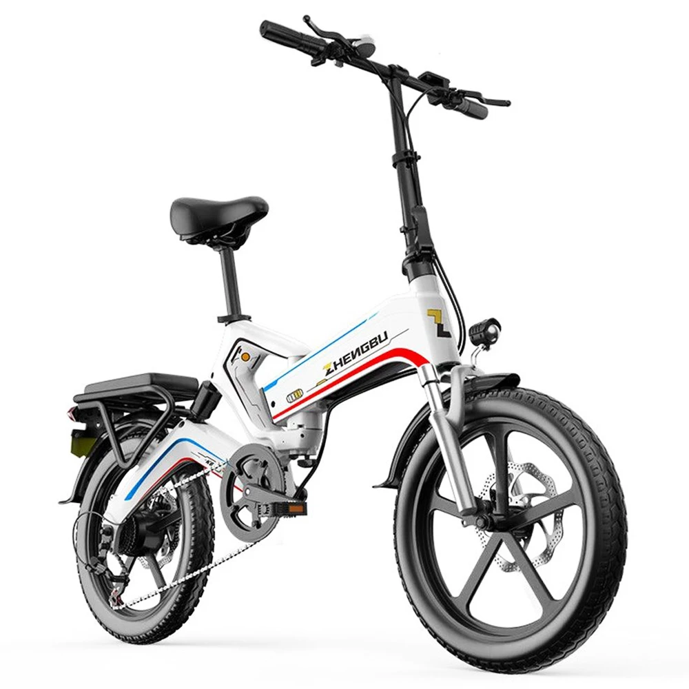 ZHENGBU 20" K6S Electric Bike 500W Motor Shimano 7-Speed 48V 10Ah Battery Commuter Folding Electric Bike - White 3 ZHENGBU 20" K6S Electric Bike 500W Motor Shimano 7-Speed 48V 10Ah Battery Commuter Folding Electric Bike - White