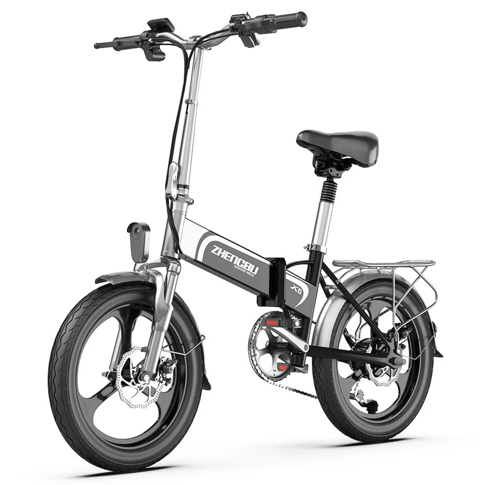 ZHENGBU 20" X6 400W Motor Shimano 7-Speed 48V 10.4Ah Battery Commuter Folding Electric Bike - Black 4 ZHENGBU 20" X6 400W Motor Shimano 7-Speed 48V 10.4Ah Battery Commuter Folding Electric Bike - Black - Image 2