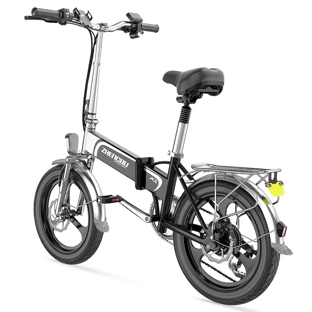ZHENGBU 20" X6 400W Motor Shimano 7-Speed 48V 10.4Ah Battery Commuter Folding Electric Bike - Black 5 ZHENGBU 20" X6 400W Motor Shimano 7-Speed 48V 10.4Ah Battery Commuter Folding Electric Bike - Black - Image 3