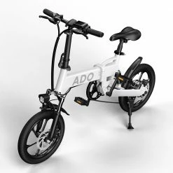 ADO A16 Electric Folding Bike 16 inch City Bicycle 350W Hall Brushless Motor SHIMANO 7-Speed Rear Derailleur 36V 7.8Ah Removable Battery 35km/h Max speed up to 35km Max Range IPX5 Double Shock-absorption Aluminum alloy Frame 16*1.95 Tires - White -Sports Shop ado a16 electric folding bike 350w motor 7 8ah removable battery black 1624266508520