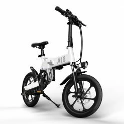 ADO A16 Electric Folding Bike 16 inch City Bicycle 350W Hall Brushless Motor SHIMANO 7-Speed Rear Derailleur 36V 7.8Ah Removable Battery 35km/h Max speed up to 35km Max Range IPX5 Double Shock-absorption Aluminum alloy Frame 16*1.95 Tires - White -Sports Shop ado a16 electric folding bike 350w motor 7 8ah removable battery black 1624266508801