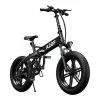 ADO A20F+ International Version Off-road Electric Folding Bike 20*4.0 inch 500W Brushless DC Motor SHIMANO 7-Speed Rear Derailleur 36V 10.4Ah Removable Battery 35km/h Max speed Pure power up to 50km Range Aluminum alloy Frame - Black
