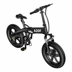 ADO A20F+ International Version Off-road Electric Folding Bike 20*4.0 inch 500W Brushless DC Motor SHIMANO 7-Speed Rear Derailleur 36V 10.4Ah Removable Battery 35km/h Max speed Pure power up to 50km Range Aluminum alloy Frame - Black -Sports Shop ado a20f electric folding bike 500w motor 10 4ah battery black 1626696467066