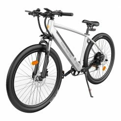 ADO D30C Electric Power Assist Bicycle 36V 10.4Ah Battery 250W Motor 27.5 Inch Tire 25Km/h Max Speed 90KM Mileage Shimano 9-Speed Gear Dual Hydraulic Disc Brakes - White