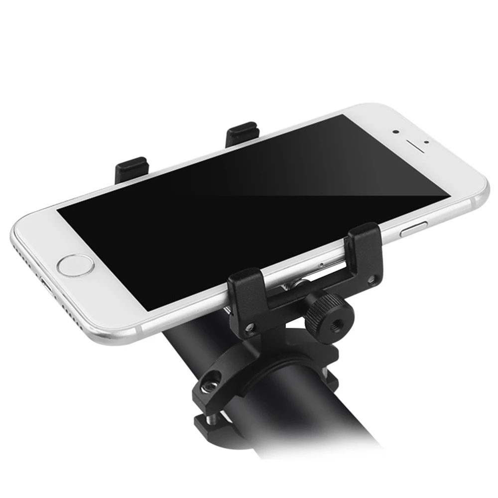 Aluminum Alloy Phone Holder for KUGOO S1 and KUGOO S1 Pro Folding Electric Scooter Bicycle - Black 5 Aluminum Alloy Phone Holder for KUGOO S1 and KUGOO S1 Pro Folding Electric Scooter Bicycle - Black - Image 3