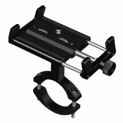 Aluminum Alloy Phone Holder for KUGOO S3 and KUGOO S3 Pro Folding Electric Scooter Bicycle - Black