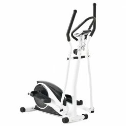 Merax Indoor Ergonomic Exercise Bike Elliptical Machine 8-level Resistance Adjustment Non-slip Pedal LCD Display Maximum Load 120kg - White -Sports Shop bcc3278e7bfd47ec9cceeeef1a05c483 475039 3