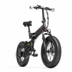 BEZIOR XF200 Folding Electric Bike 48V 15Ah Battery 1000W Motor 20x4.0 inch Fat Tire Aluminum Alloy Frame Shimano 7-speed Shift Max Speed 40km/h 130KM Power-assisted mileage Range LCD Display IP54 Waterproof - Black -Sports Shop bezior m26 folding electric bike 26 inch 10ah 500w motor black 1626953339051