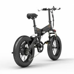BEZIOR XF200 Folding Electric Bike 48V 15Ah Battery 1000W Motor 20x4.0 inch Fat Tire Aluminum Alloy Frame Shimano 7-speed Shift Max Speed 40km/h 130KM Power-assisted mileage Range LCD Display IP54 Waterproof - Black -Sports Shop bezior m26 folding electric bike 26 inch 10ah 500w motor black 1626953340910
