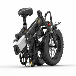 BEZIOR XF200 Folding Electric Bike 48V 15Ah Battery 1000W Motor 20x4.0 inch Fat Tire Aluminum Alloy Frame Shimano 7-speed Shift Max Speed 40km/h 130KM Power-assisted mileage Range LCD Display IP54 Waterproof - Black -Sports Shop bezior m26 folding electric bike 26 inch 10ah 500w motor black 1626953376288