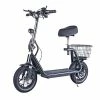 BOGIST M5 Pro Folding Electric Scooter 12 Inch Pneumatic Tire 500W Motor Max Speed 40Km/h 48V 11Ah Battery Smart BMS Disc Brake 30-35KM Long Range with Seat - Black