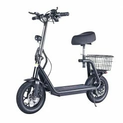 BOGIST M5 Pro Folding Electric Scooter 12 Inch Pneumatic Tire 500W Motor Max Speed 40Km/h 48V 11Ah Battery Smart BMS Disc Brake 30-35KM Long Range with Seat - Black