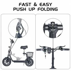 BOGIST M5 Pro Folding Electric Scooter 12 Inch Pneumatic Tire 500W Motor Max Speed 40Km/h 48V 11Ah Battery Smart BMS Disc Brake 30-35KM Long Range with Seat - Black 12 BOGIST M5 Pro Folding Electric Scooter 12 Inch Pneumatic Tire 500W Motor Max Speed 40Km/h 48V 11Ah Battery Smart BMS Disc Brake 30-35KM Long Range with Seat - Black -Sports Shop bogist c1 pro folding electric scooter 500w motor 13ah battery black 1620907562365