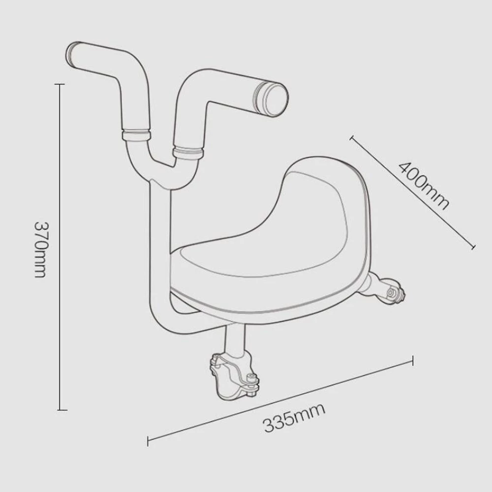 Child Seat Kit For Xiaomi Himo V1S & V1 Plus Electric Bicycle - Black 8 Child Seat Kit For Xiaomi Himo V1S & V1 Plus Electric Bicycle - Black - Image 6