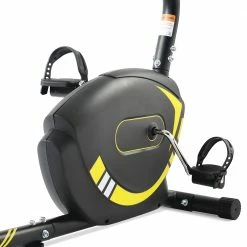 Merax Indoor Ergonomic Exercise Bike Seat Adjustment 8-level Resistance Adjustment LCD Display Maximum Load 120kg - Yellow -Sports Shop d23a88921d1f4454aa790de9d58b3d13 475036 2