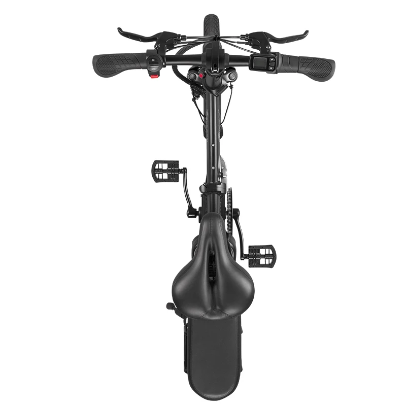 DYU A5 Standard Folding Moped Electric Bike 14inch 25km/h Speed 40km Mileage Range Removable 7.5Ah Battery 350W Double Brake System Max Load 150kg - Black 8 DYU A5 Standard Folding Moped Electric Bike 14inch 25km/h Speed 40km Mileage Range Removable 7.5Ah Battery 350W Double Brake System Max Load 150kg - Black - Image 6