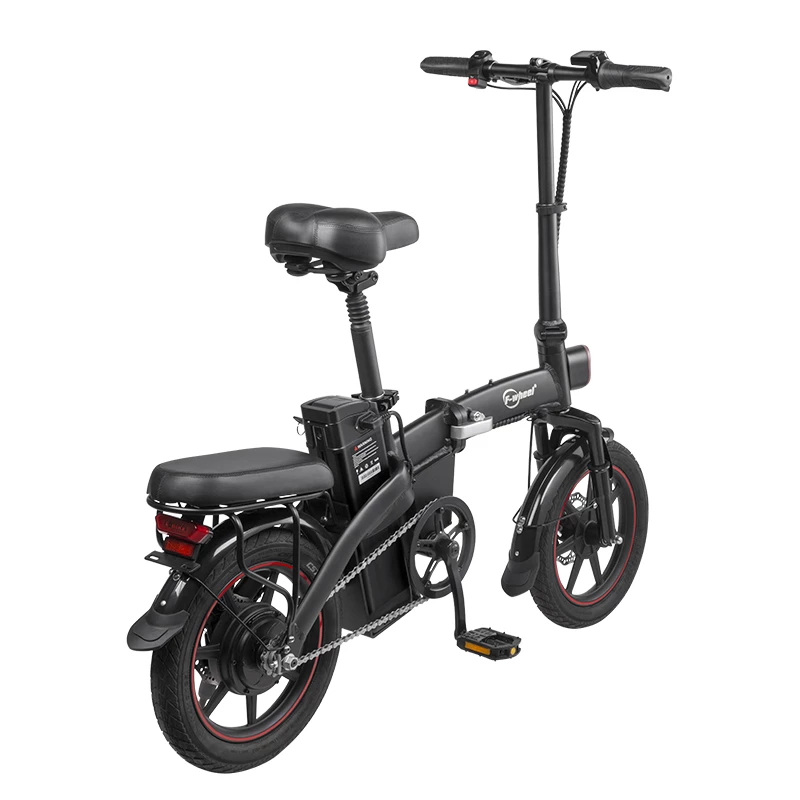 DYU A5 Standard Folding Moped Electric Bike 14inch 25km/h Speed 40km Mileage Range Removable 7.5Ah Battery 350W Double Brake System Max Load 150kg - Black 5 DYU A5 Standard Folding Moped Electric Bike 14inch 25km/h Speed 40km Mileage Range Removable 7.5Ah Battery 350W Double Brake System Max Load 150kg - Black - Image 3