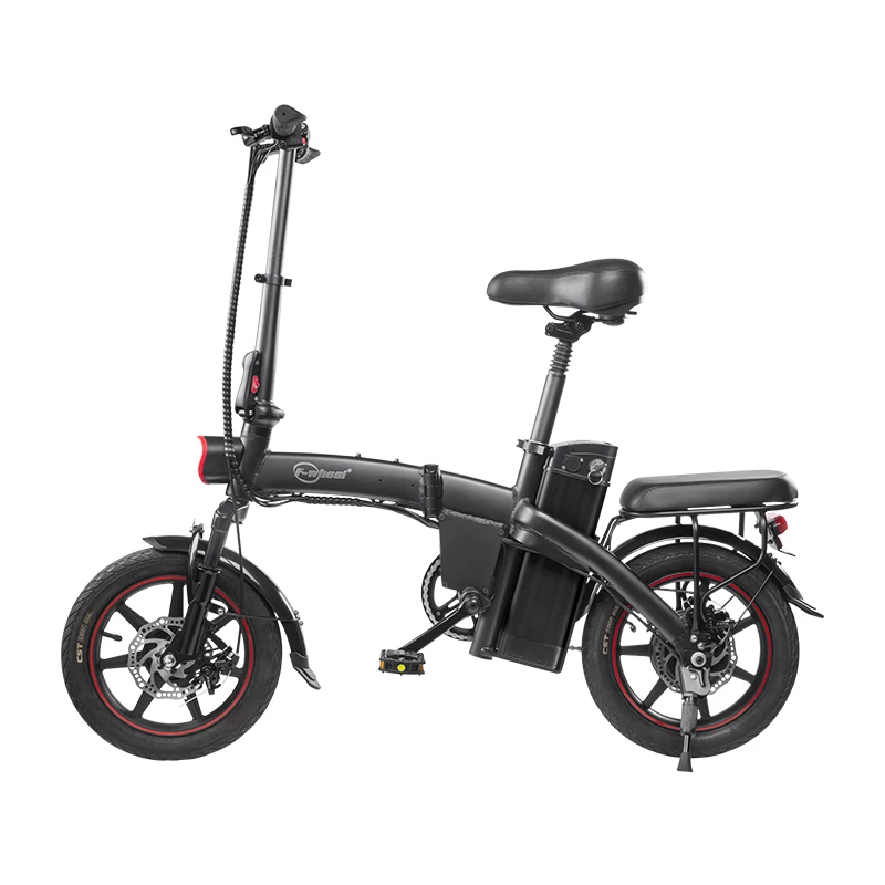 DYU A5 Standard Folding Moped Electric Bike 14inch 25km/h Speed 40km Mileage Range Removable 7.5Ah Battery 350W Double Brake System Max Load 150kg - Black 6 DYU A5 Standard Folding Moped Electric Bike 14inch 25km/h Speed 40km Mileage Range Removable 7.5Ah Battery 350W Double Brake System Max Load 150kg - Black - Image 4