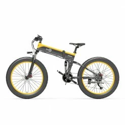 BEZIOR X1500 Fat Tire Folding Electric Mountain Bike 12.8Ah Battery BMS 1500W Motor 26*4.0 Wheels Aluminum Alloy Frame Shimano 27-speed Shifter Max Speed 40km/h 100KM Power-assisted Range IP54 Oil Disc Brake MTB - Black Yellow -Sports Shop ezior x500 26 inch fat tire 10 4ah 500w folding electric bike 1625644790822