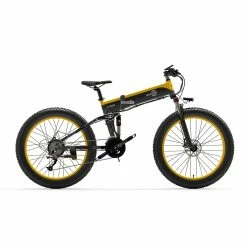 BEZIOR X500 Fat Tire Folding Electric Mountain Bike 12.8Ah Removable Battery BMS 500W Brushless Motor 26*4.0 Wheels Aluminum Alloy Frame Shimano 27-speed Shifter Max Speed 35km/h 100KM Power-assisted Range IP54 Oil Disc Brake - Black Yellow -Sports Shop ezior x500 pro 26 inch folding electric bike 10 4ah 500w black yellow 1625571840881