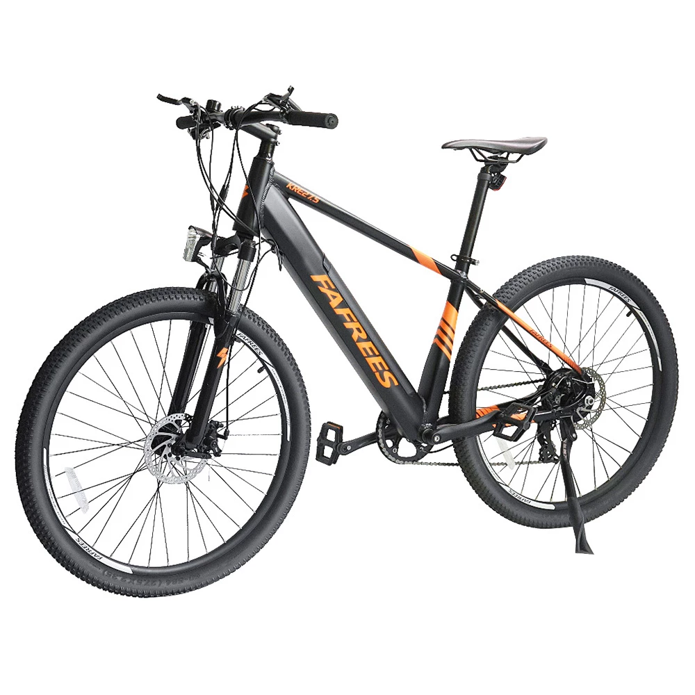 FAFREES 27.5-S Inch Electric Bike 250W with 36V 10Ah Lithium-ion Battery Shimano 7 Speed Gears - Black Orange 4 FAFREES 27.5-S Inch Electric Bike 250W with 36V 10Ah Lithium-ion Battery Shimano 7 Speed Gears - Black Orange - Image 2