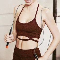 FED Double Bearing Steel Wire Rope Skipping Adjustable Speed Self-locking Design - Black -Sports Shop fed double dearing steel wire rope skipping adjustable speed black 1571992674456