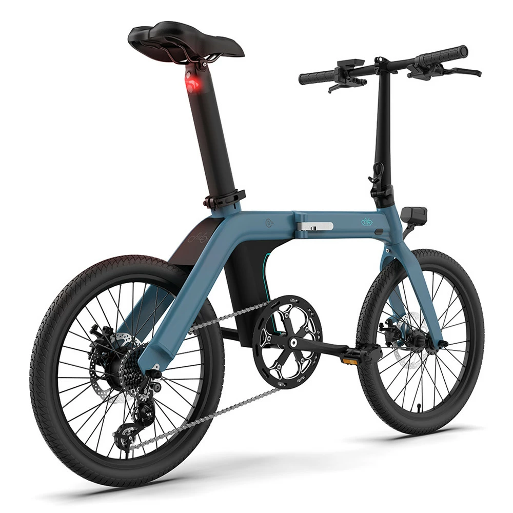 FIIDO D11 Folding Electric Moped Bicycle 20 Inches Tires 250W Motor 25km/h Max Speed Three Modes 36V 11.6AH Lithium Battery 100km Range Adjustable Seat Dual Disc Brakes with LCD Display for Adults Teenagers + Mudguards - Blue 7 FIIDO D11 Folding Electric Moped Bicycle 20 Inches Tires 250W Motor 25km/h Max Speed Three Modes 36V 11.6AH Lithium Battery 100km Range Adjustable Seat Dual Disc Brakes with LCD Display for Adults Teenagers + Mudguards - Blue - Image 5