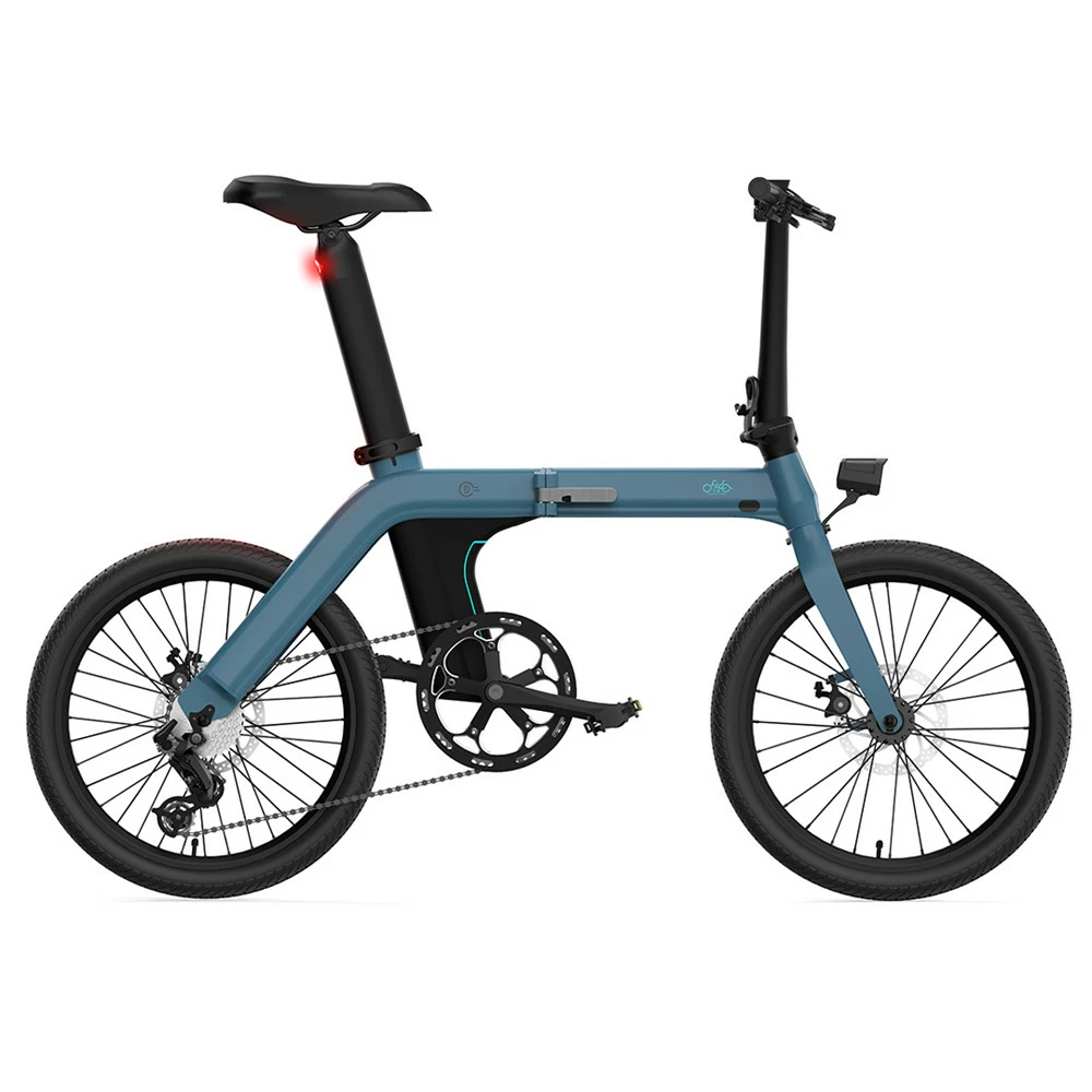 FIIDO D11 Folding Electric Moped Bicycle 20 Inches Tires 250W Motor 25km/h Max Speed Three Modes 36V 11.6AH Lithium Battery 100km Range Adjustable Seat Dual Disc Brakes with LCD Display for Adults Teenagers + Mudguards - Blue 4 FIIDO D11 Folding Electric Moped Bicycle 20 Inches Tires 250W Motor 25km/h Max Speed Three Modes 36V 11.6AH Lithium Battery 100km Range Adjustable Seat Dual Disc Brakes with LCD Display for Adults Teenagers + Mudguards - Blue - Image 2