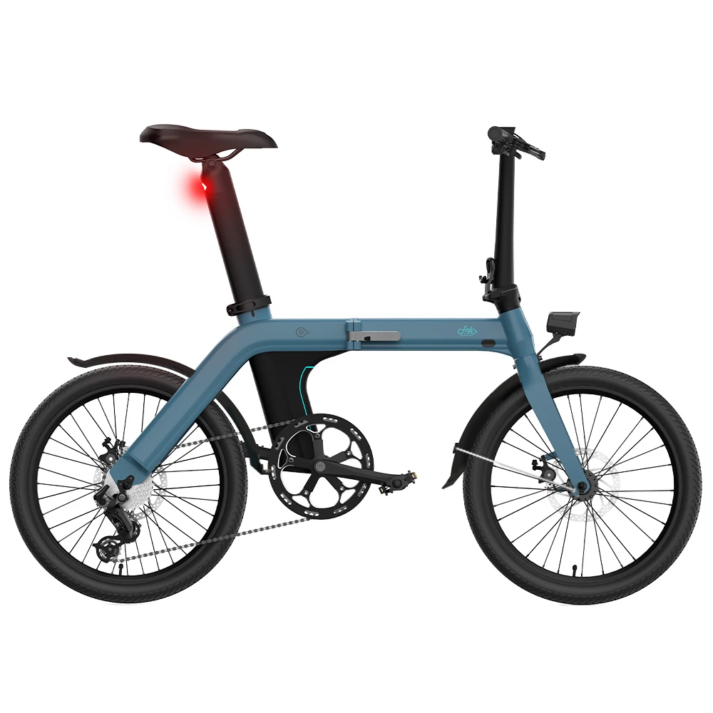 FIIDO D11 Folding Electric Moped Bicycle 20 Inches Tires 250W Motor 25km/h Max Speed Three Modes 36V 11.6AH Lithium Battery 100km Range Adjustable Seat Dual Disc Brakes with LCD Display for Adults Teenagers + Mudguards - Blue 5 FIIDO D11 Folding Electric Moped Bicycle 20 Inches Tires 250W Motor 25km/h Max Speed Three Modes 36V 11.6AH Lithium Battery 100km Range Adjustable Seat Dual Disc Brakes with LCD Display for Adults Teenagers + Mudguards - Blue - Image 3