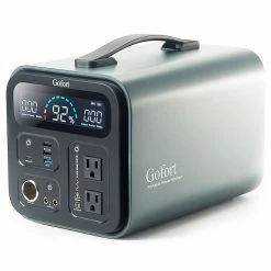 Gofort UA1100 1100Wh Portable Power Station 2x Pure Sine Wave AC110V Outlets 1200W Inverter Solar Generator for RV Van