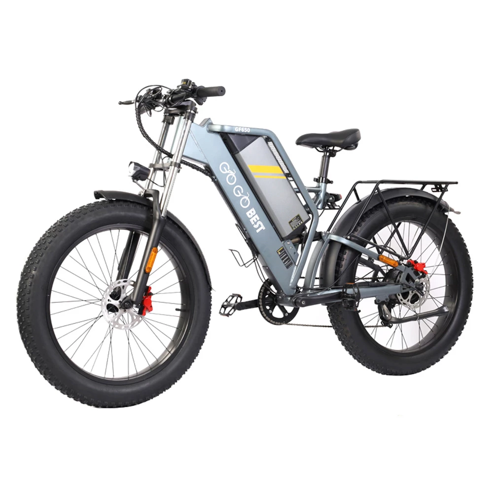 GOGOBEST GF650 Electric Bicycle 26*4.0 Inch Fat Tires 1000W Motor 45Km/h Top Speed 48V 20Ah Battery 90-100KM Max Range Dual Hydraulic Disc Brakes Shimano 7-Speed Transmission 3 GOGOBEST GF650 Electric Bicycle 26*4.0 Inch Fat Tires 1000W Motor 45Km/h Top Speed 48V 20Ah Battery 90-100KM Max Range Dual Hydraulic Disc Brakes Shimano 7-Speed Transmission