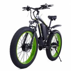 GOGOBEST GF700 26*4.0 Fat Tire Electric Mountain Bike 17.5Ah Battery 500W Dual-Motor 6061 Aluminum Alloy Frame Max Speed 50km/h 70KM Power-assisted Range IP54 Hydraulic Disc Brake MTB Load 200kg - Black Green -Sports Shop gogobest gf700 26 4 0 fat tire electric mountain bike black red 1636464350065