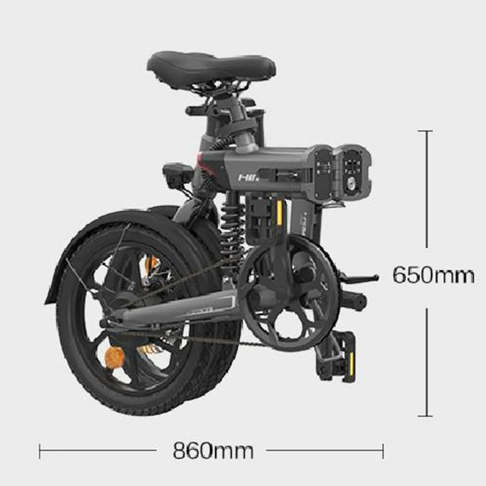 HIMO Z16 Folding Electric Bicycle 16 inch 250W Motor Up To 80km Range Max Speed 25km/h 10Ah Removable Battery IPX7 Waterproof Smart Display Dual Disc Brake Global Version - White 8 HIMO Z16 Folding Electric Bicycle 16 inch 250W Motor Up To 80km Range Max Speed 25km/h 10Ah Removable Battery IPX7 Waterproof Smart Display Dual Disc Brake Global Version - White - Image 6